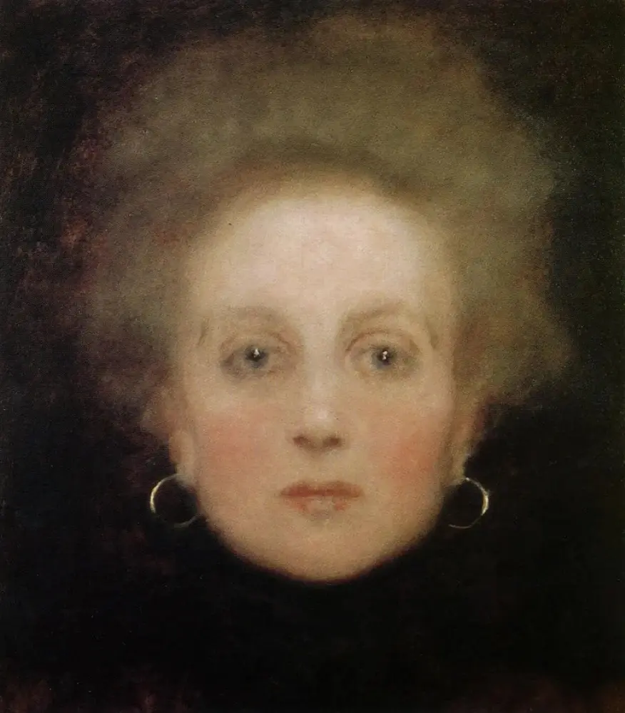 Head of a Girl in frontal view (ca. 1898) – Gustav Klimt