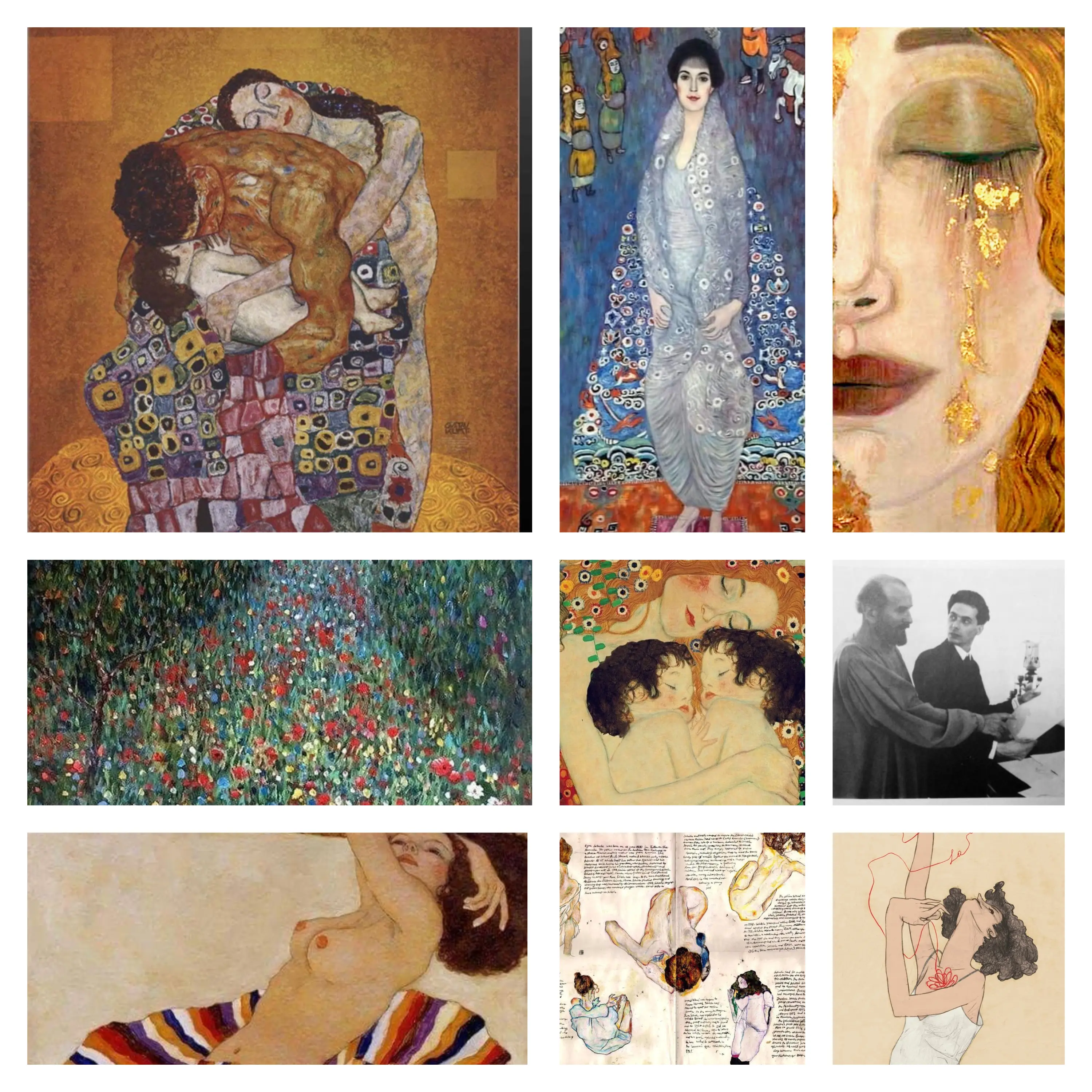 collage klimt fake klimt schiele