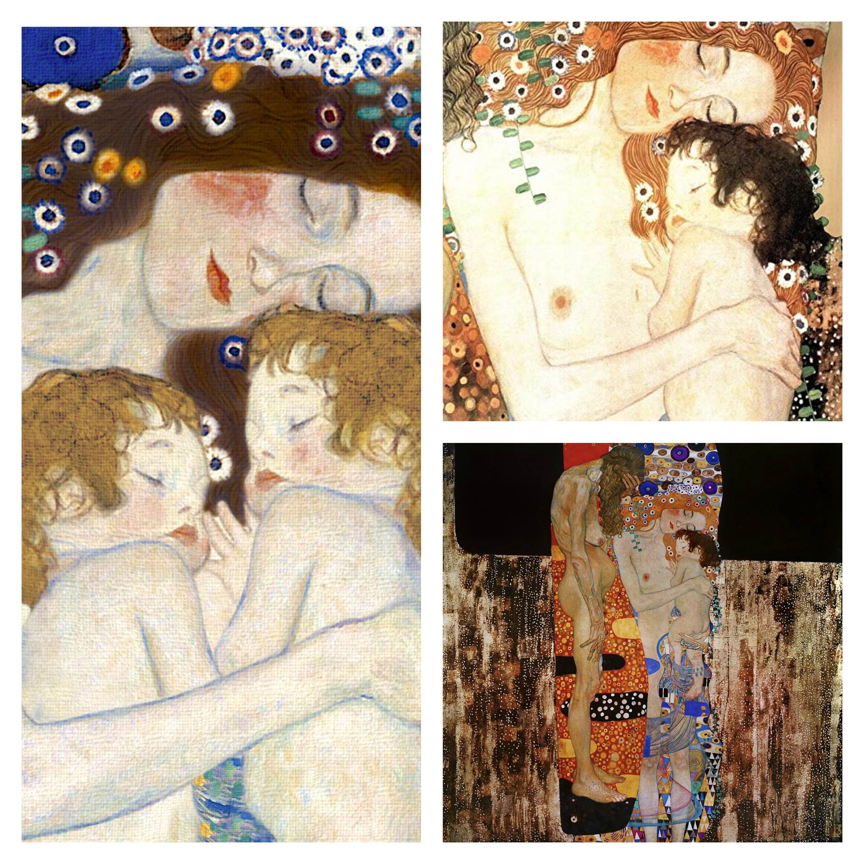 mother twins Klimt fake