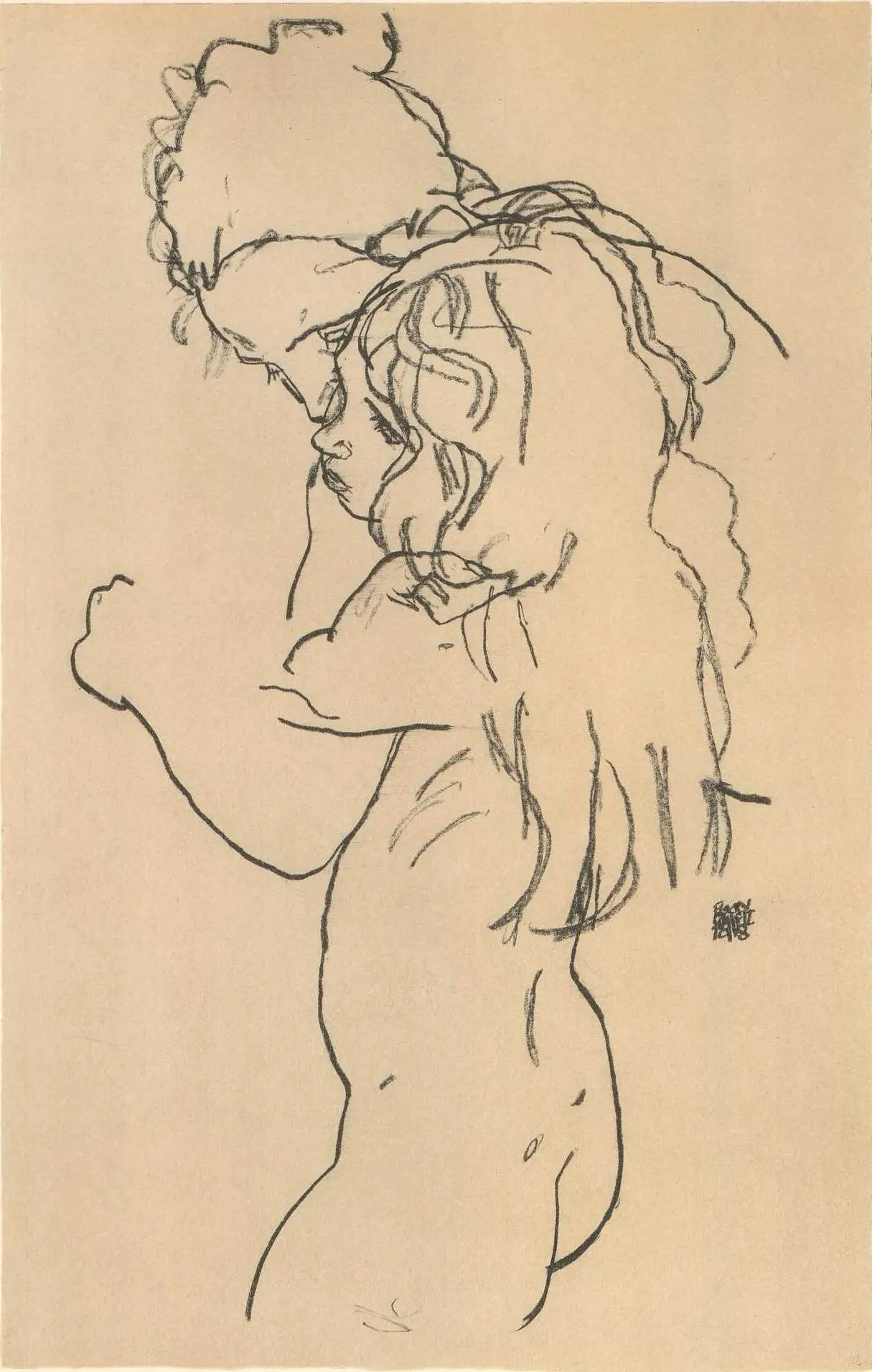 Mother Child 1918 Schiele