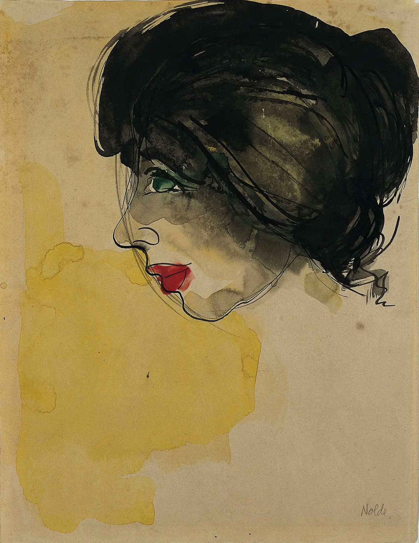 Head in Profile 1919 Emil Nolde