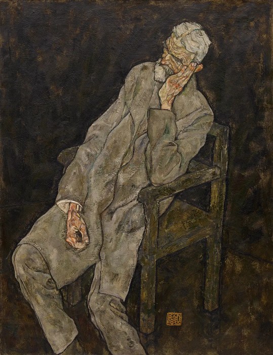 portrait Johann Harms 1916 Schiele