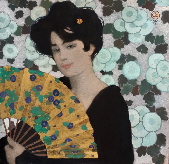 Capriccio Gilded Fan 1907 Emil Orlik