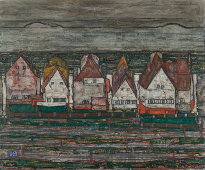 Houses by the Sea (Row of Houses) 1914 Schiele