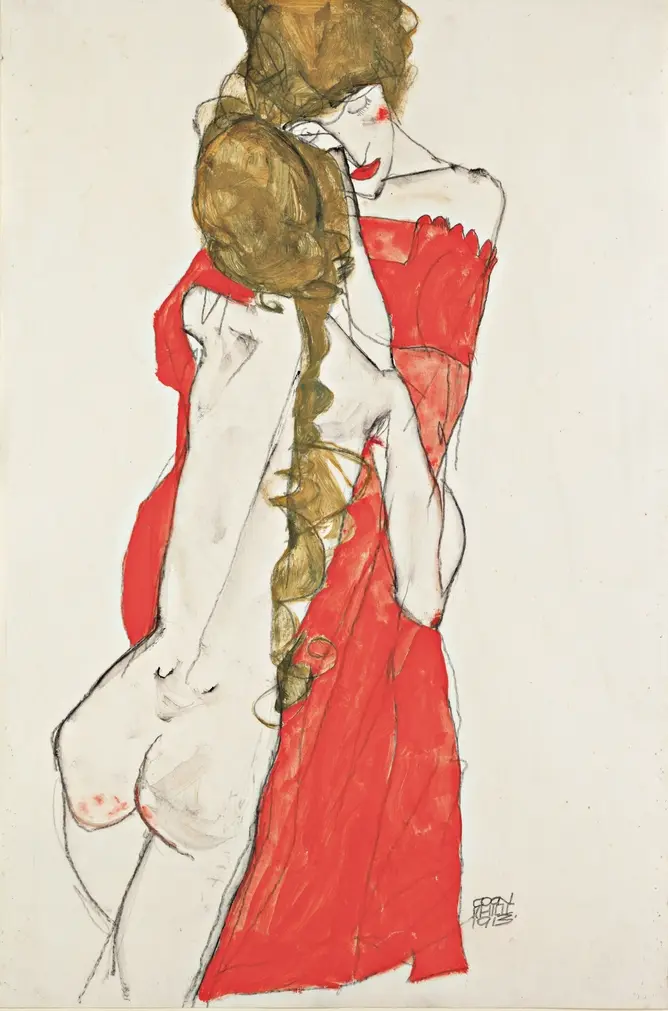 Mother and Daughter 1913 Schiele