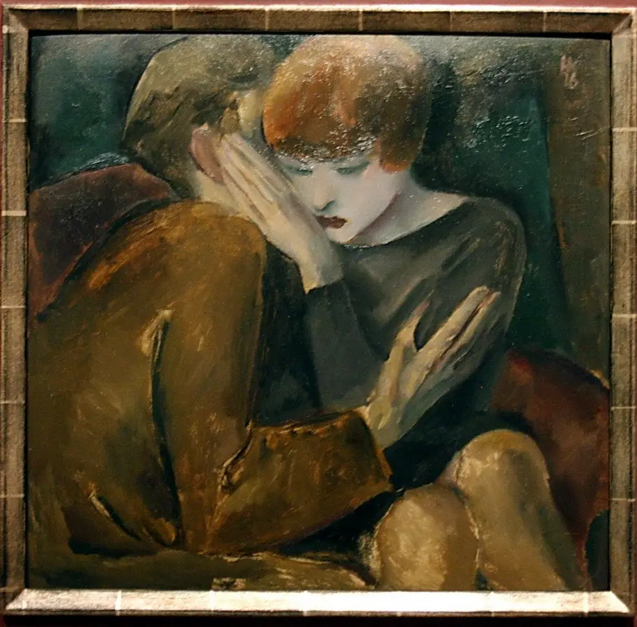 Aloise Delug Lovers, 1928 – Karl Hauk – Schiele & Klimt: The Art of Secession and Beyond