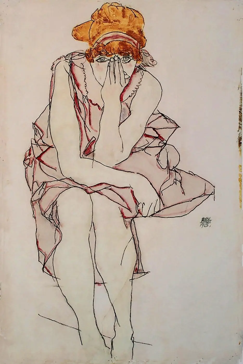 Seated Woman with Blond Hair, 1912 – Egon Schiele