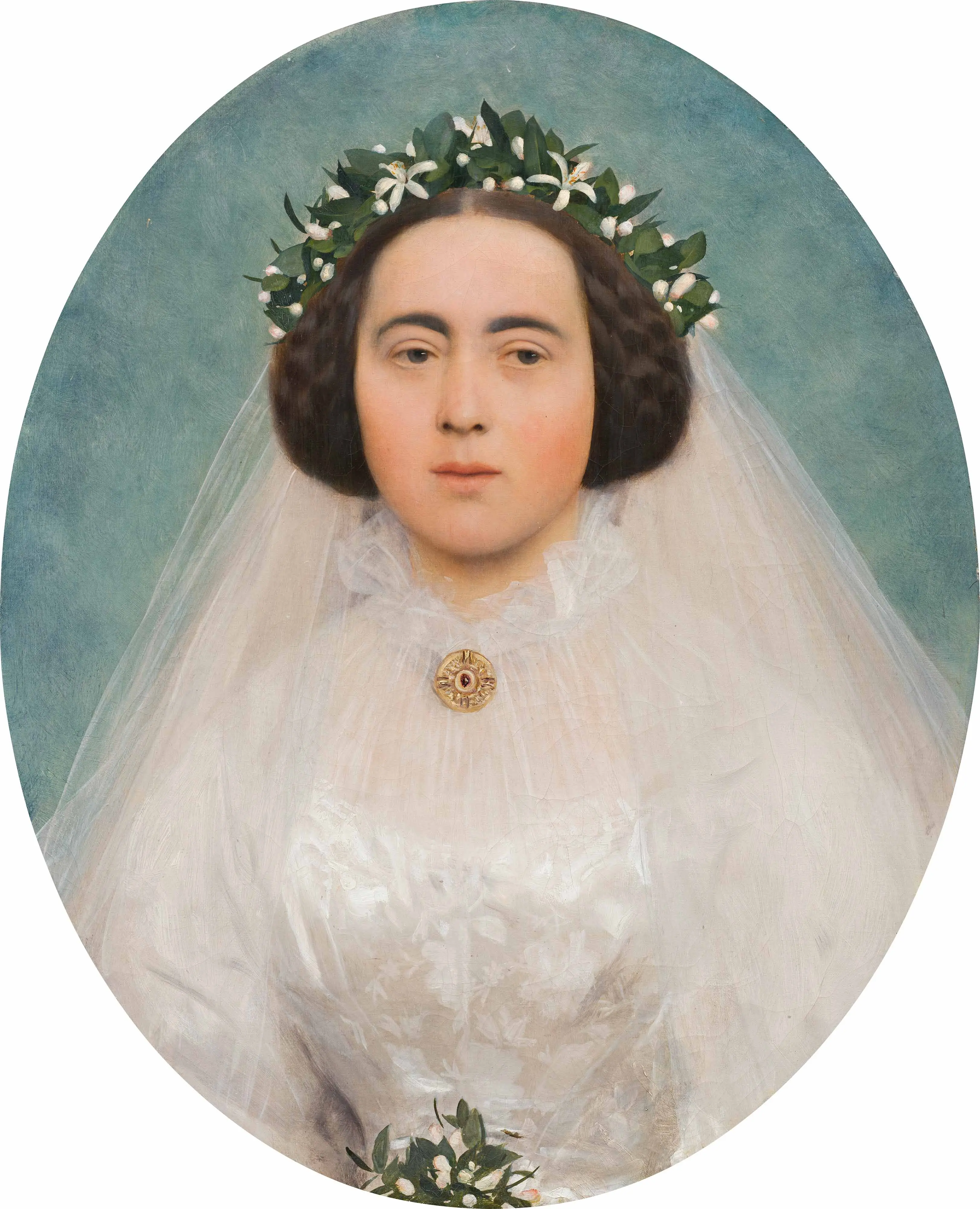 Portrait Marie Kerner von Marilaun as Bride in 1862, 1891–1892 Klimt