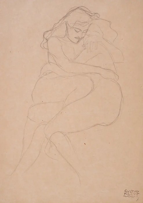 Two Embracing Female Nudes 1903-1904 Gustav Klimt