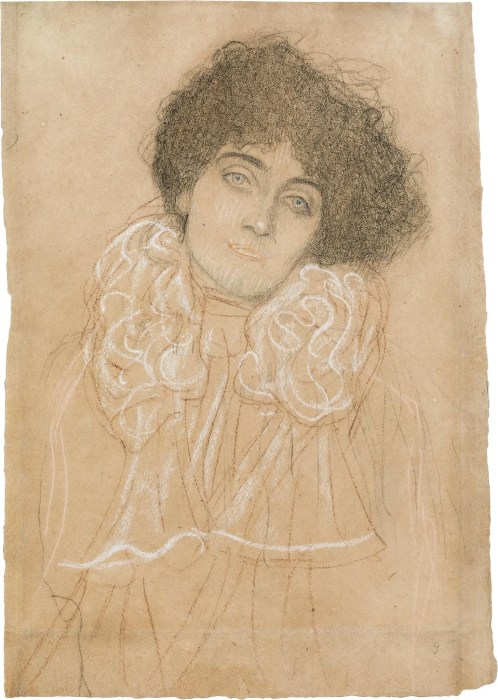 Lady’s Bust Portrait from the Front 1897-1898 Klimt