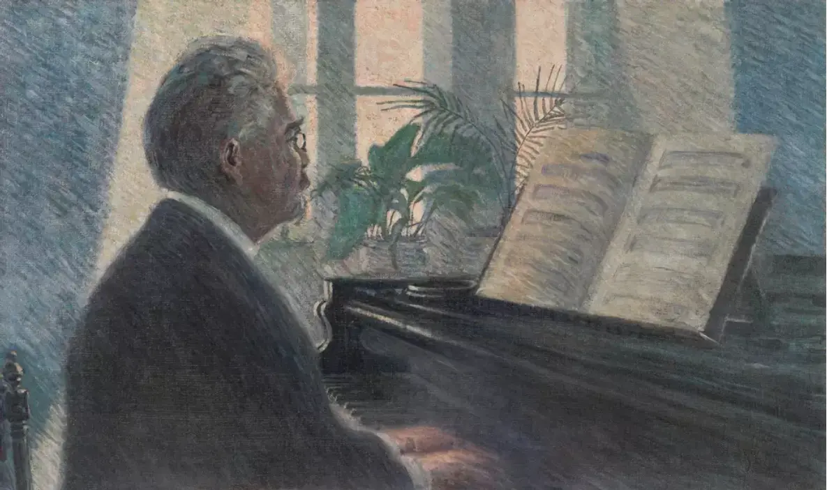 Leopold Czihaczek at the Piano 1907 Schiele