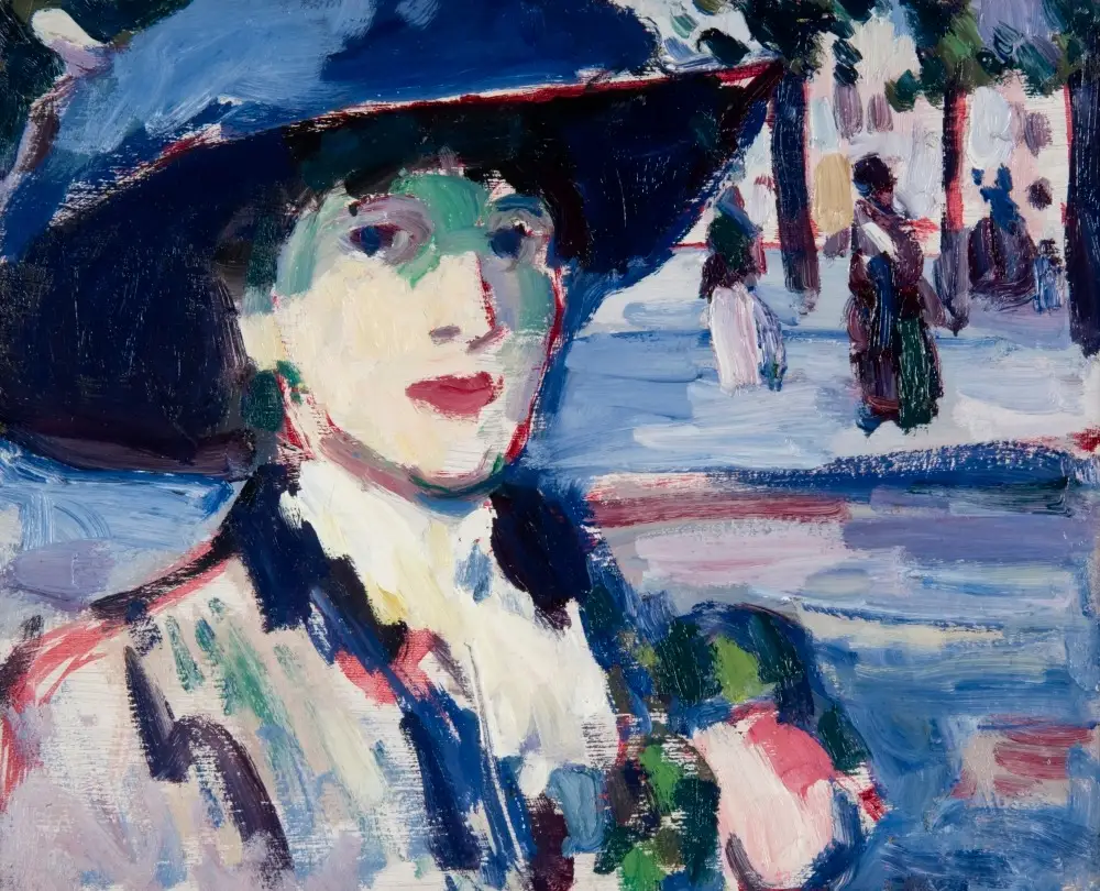 Anne Estelle Rice in Paris (Closerie des Lilas), c. 1907 –  John Duncan Fergusson