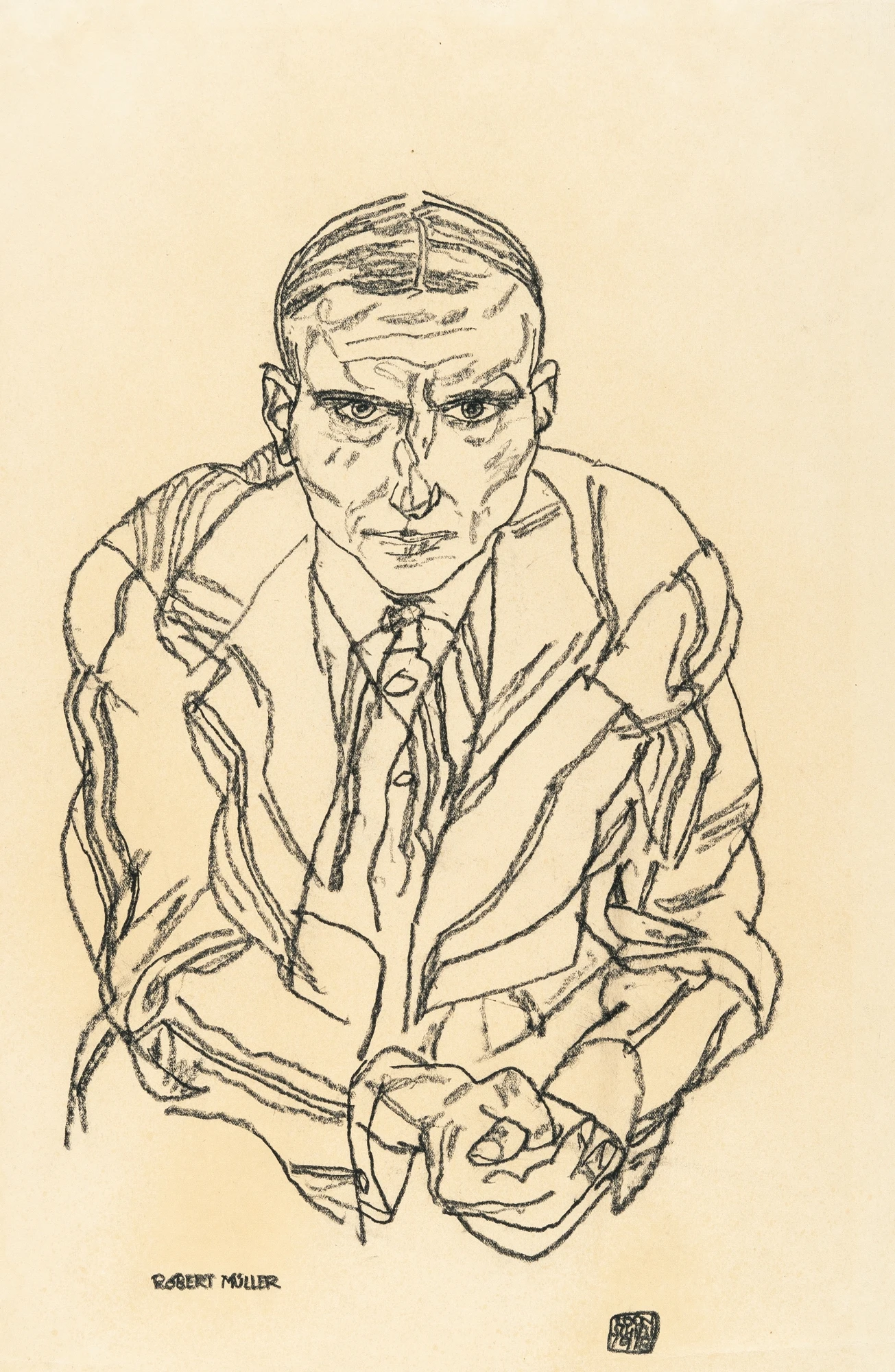Portrait of Robert Müller 1918 Schiele