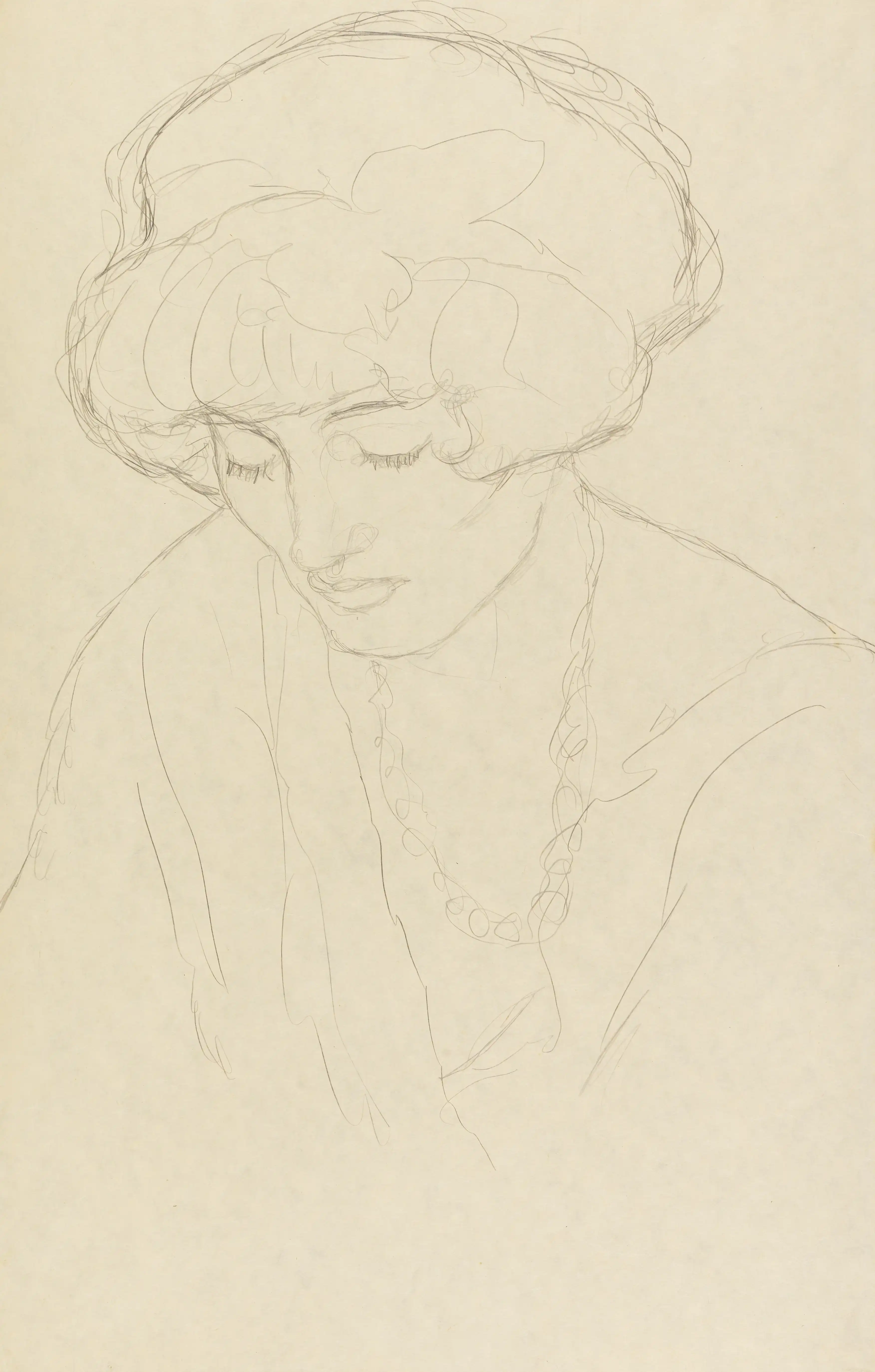 With Downcast Gaze, 1916 Klimt