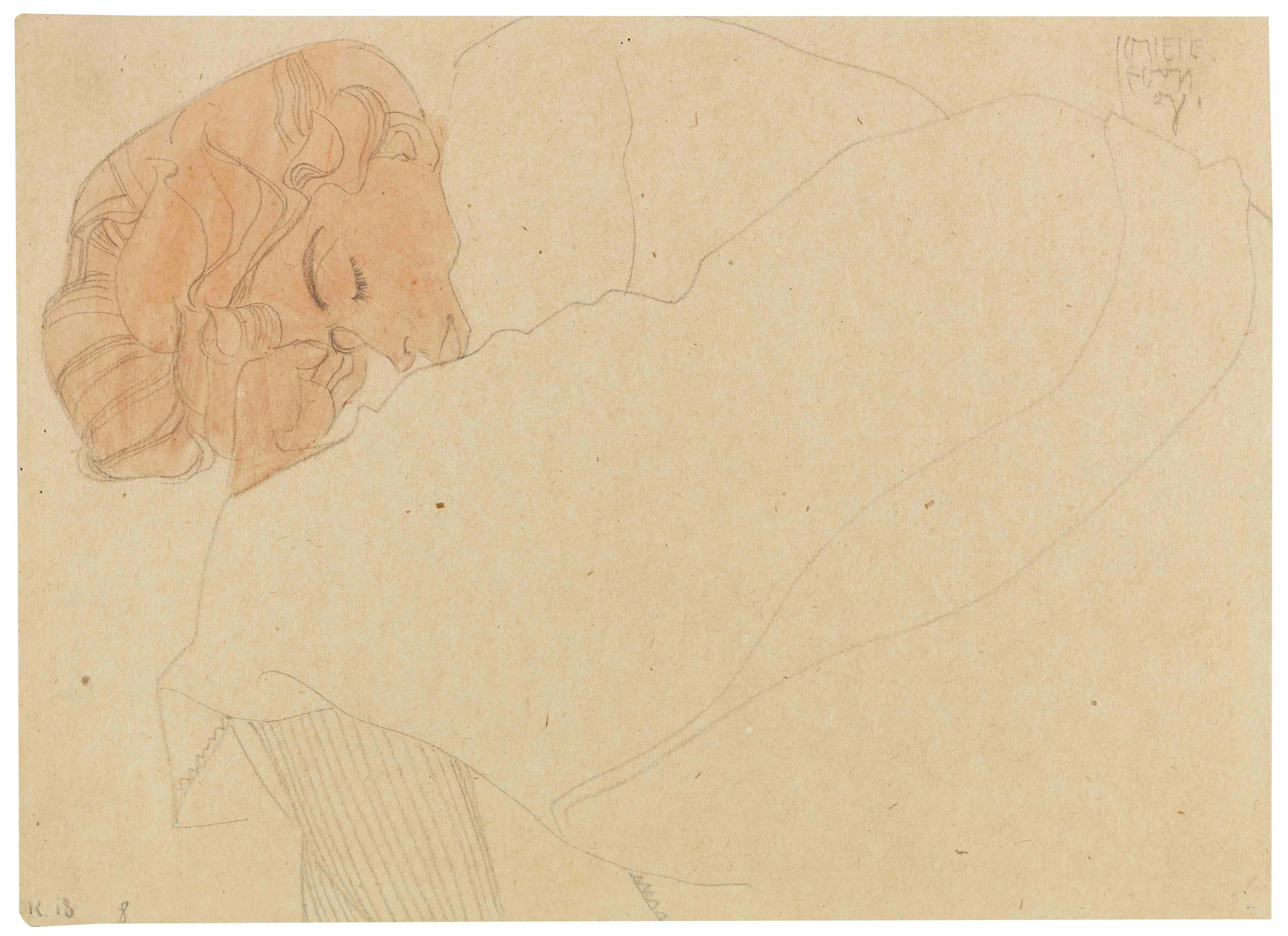 Sleeping Girl 1908 Schiele