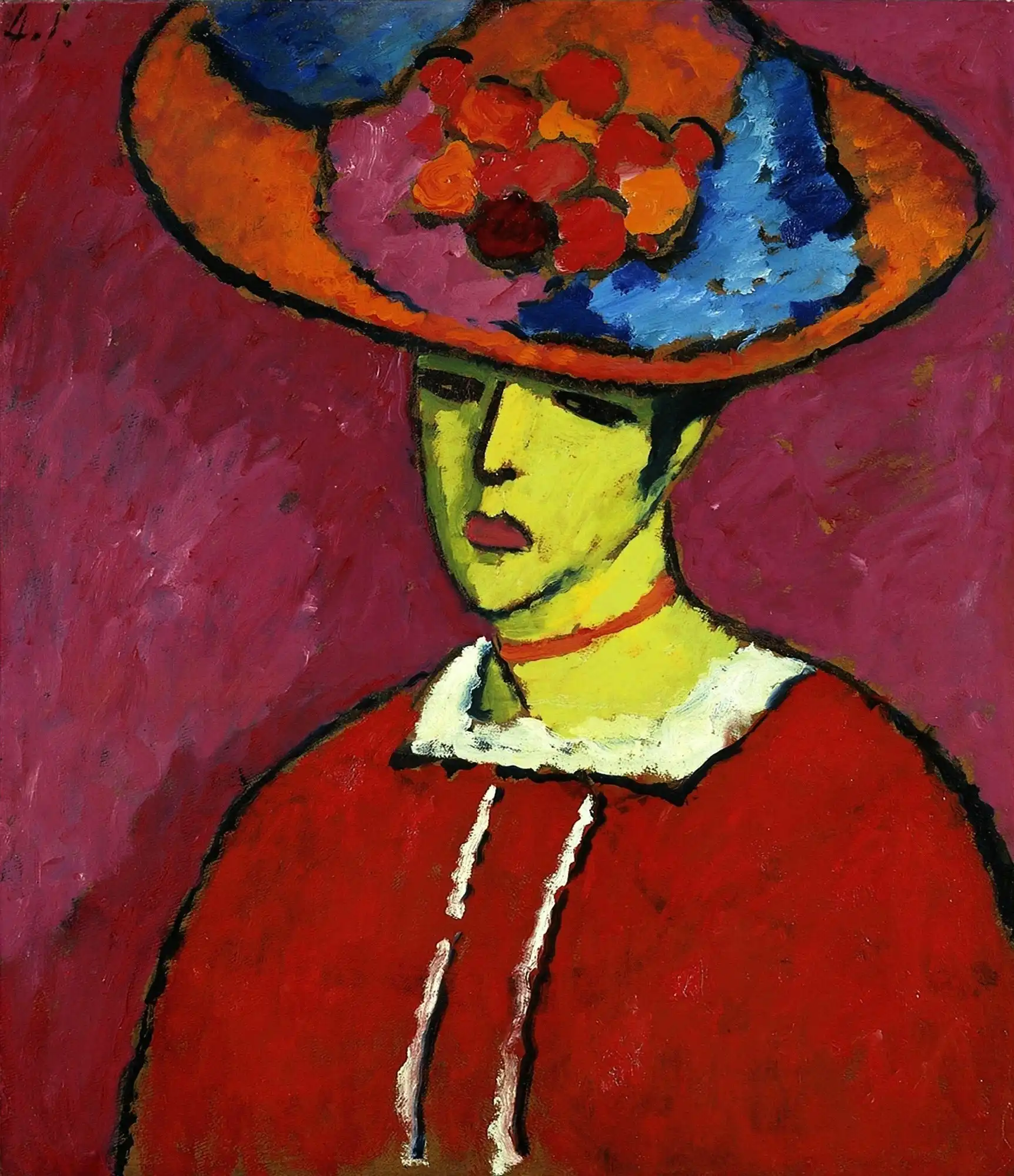 Schokko with Wide-Brimmed Hat 1910 Alexej von Jawlensky