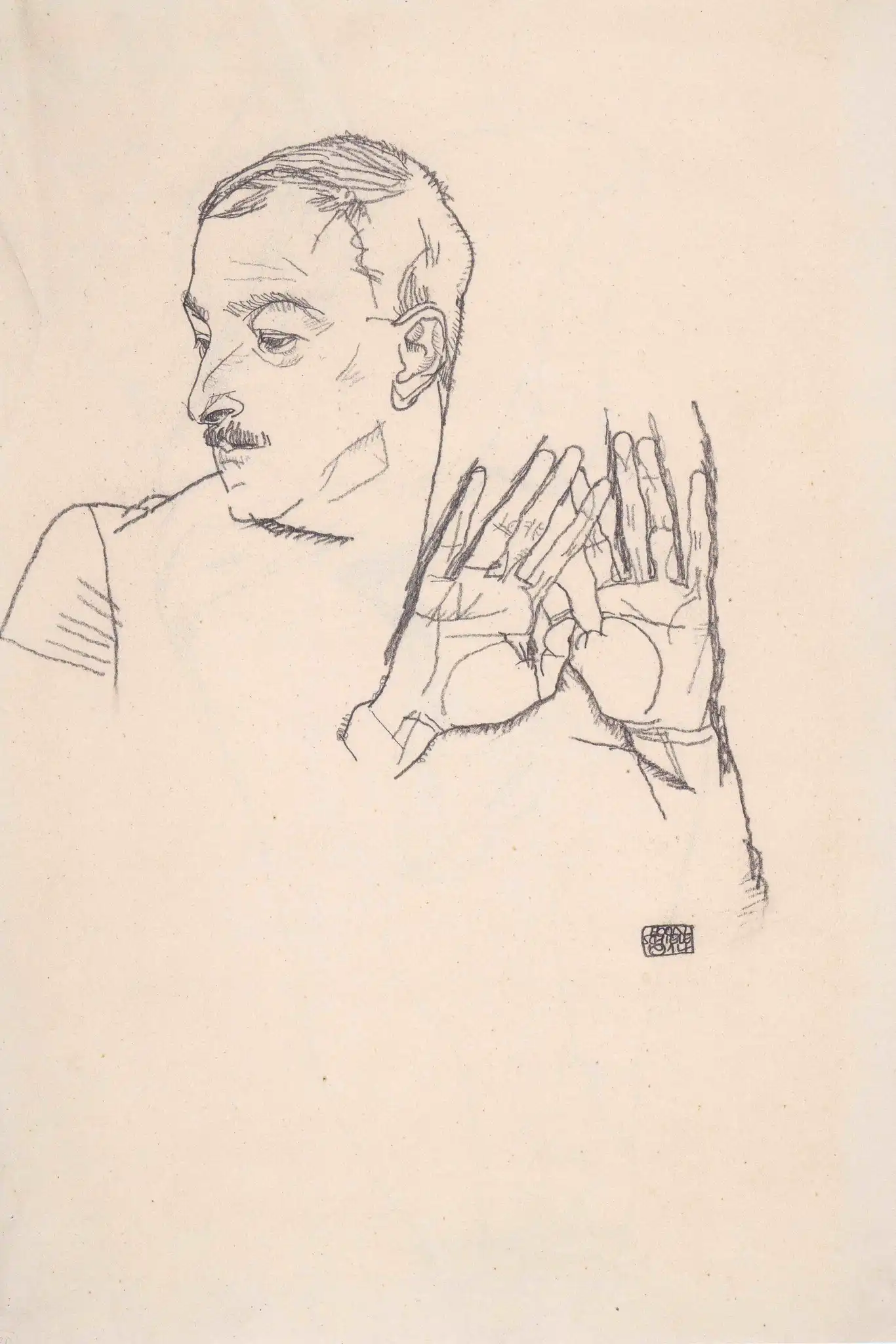 Portrait of Art Critic Arthur Roessler 1914 Egon Schiele