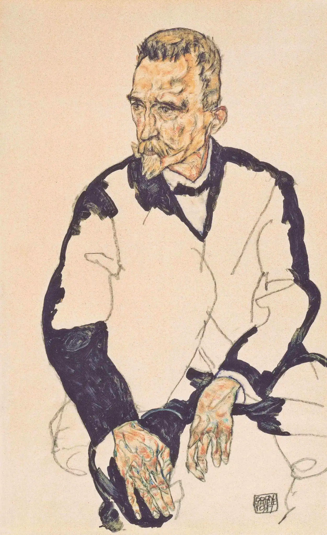 Portrait of Heinrich Benesch 1917 Egon Schiele