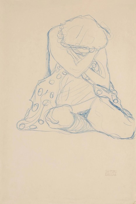 Kneeling Woman (Study for Death and Life) 1912-1913 Gustav Klimt
