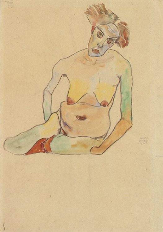 Female Nude 1910 Egon Schiele