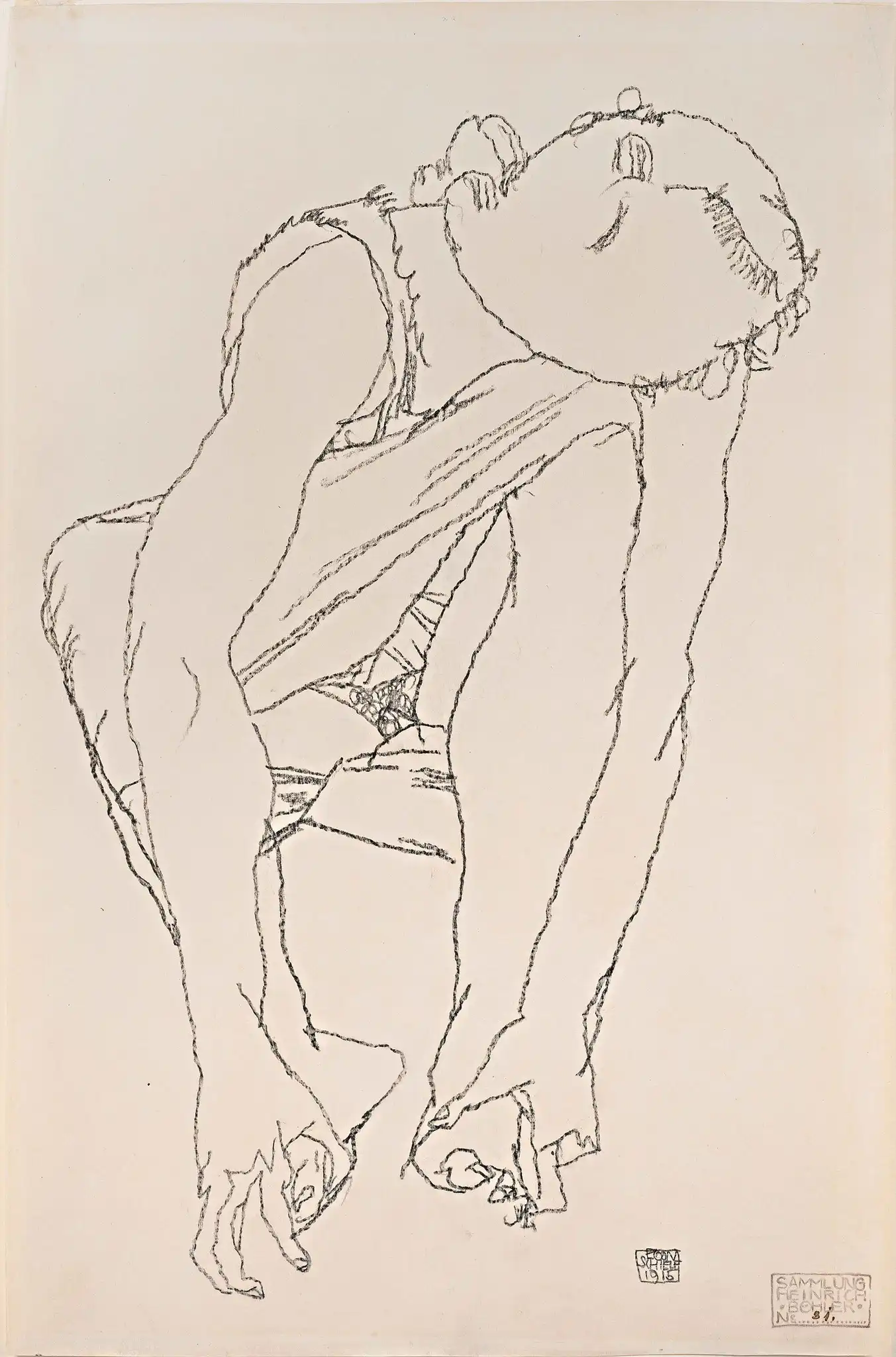 Seated Woman Clasping Her Feet 1915 Egon Schiele