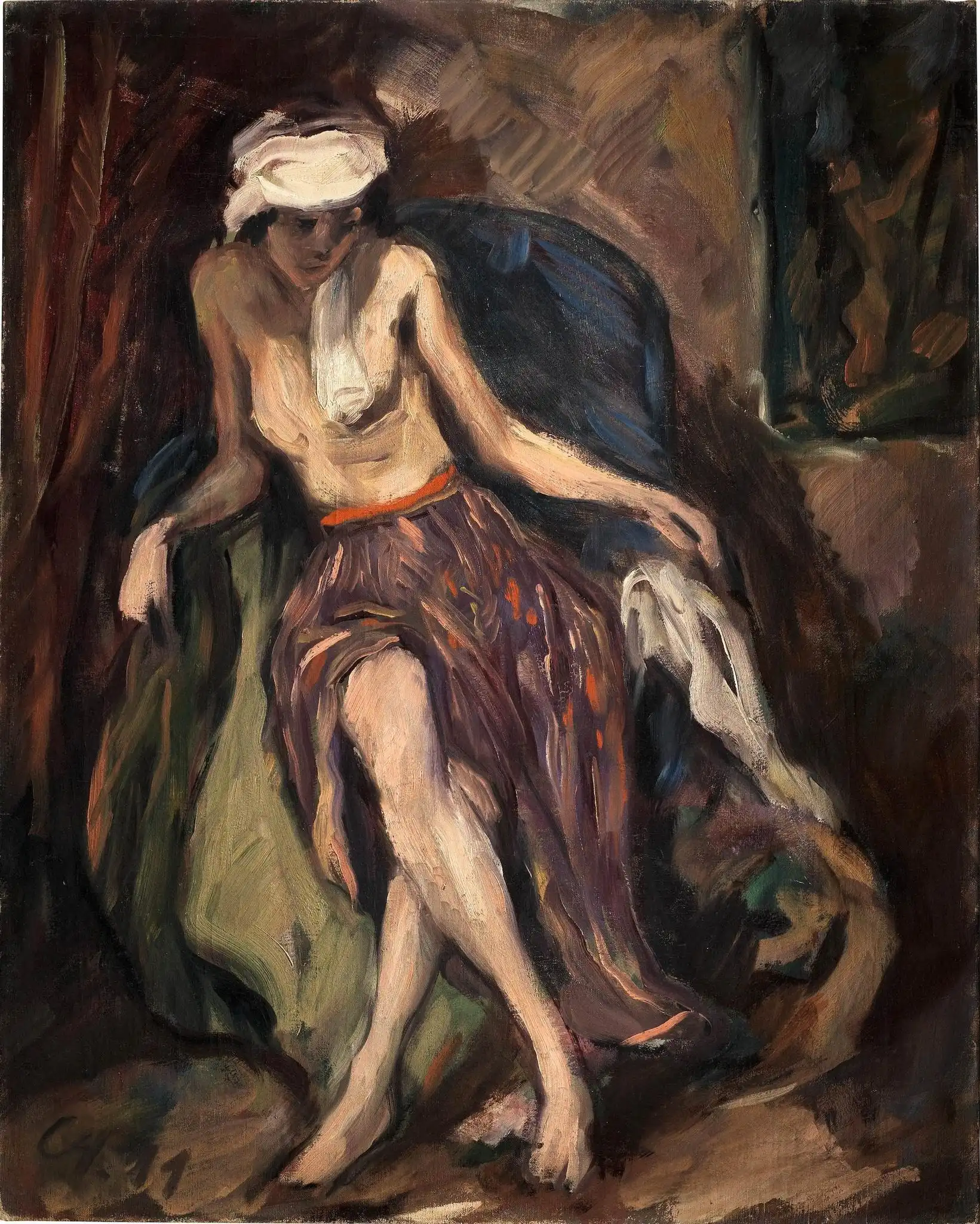 Seated Indian Half‑Nude, 1911 – Karl Hofer