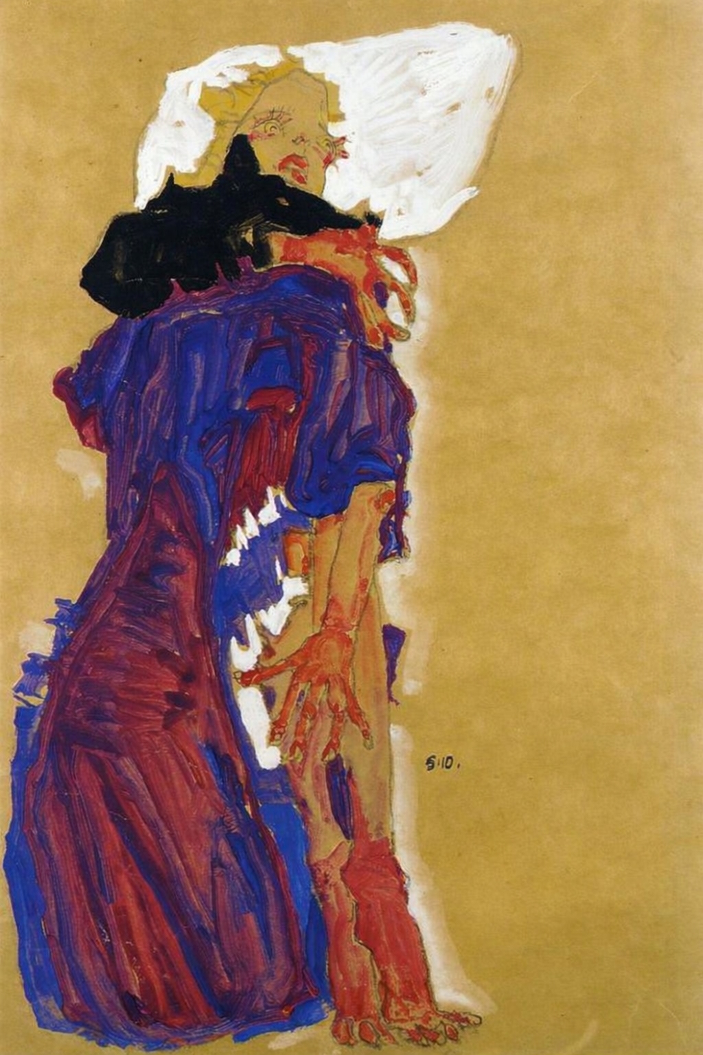 Reclining Girl on Pillow 1910 Egon Schiele