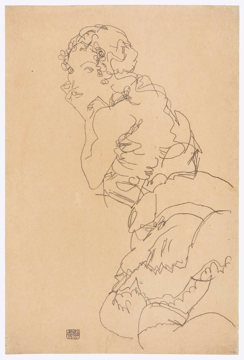 Girl Leaning on Her Elbow 1915 Egon Schiele
