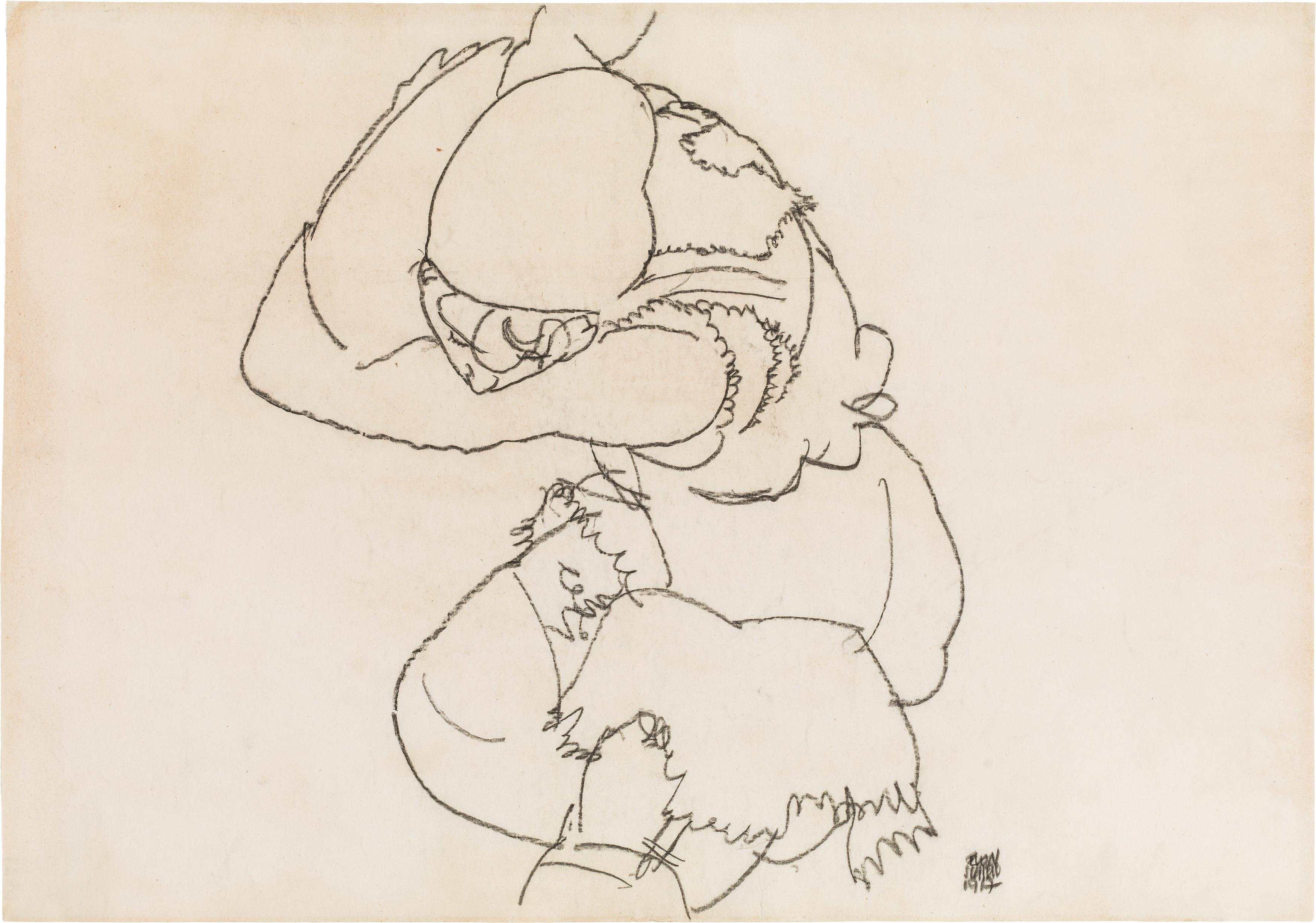 Crouching Girl, 1917 – Egon Schiele