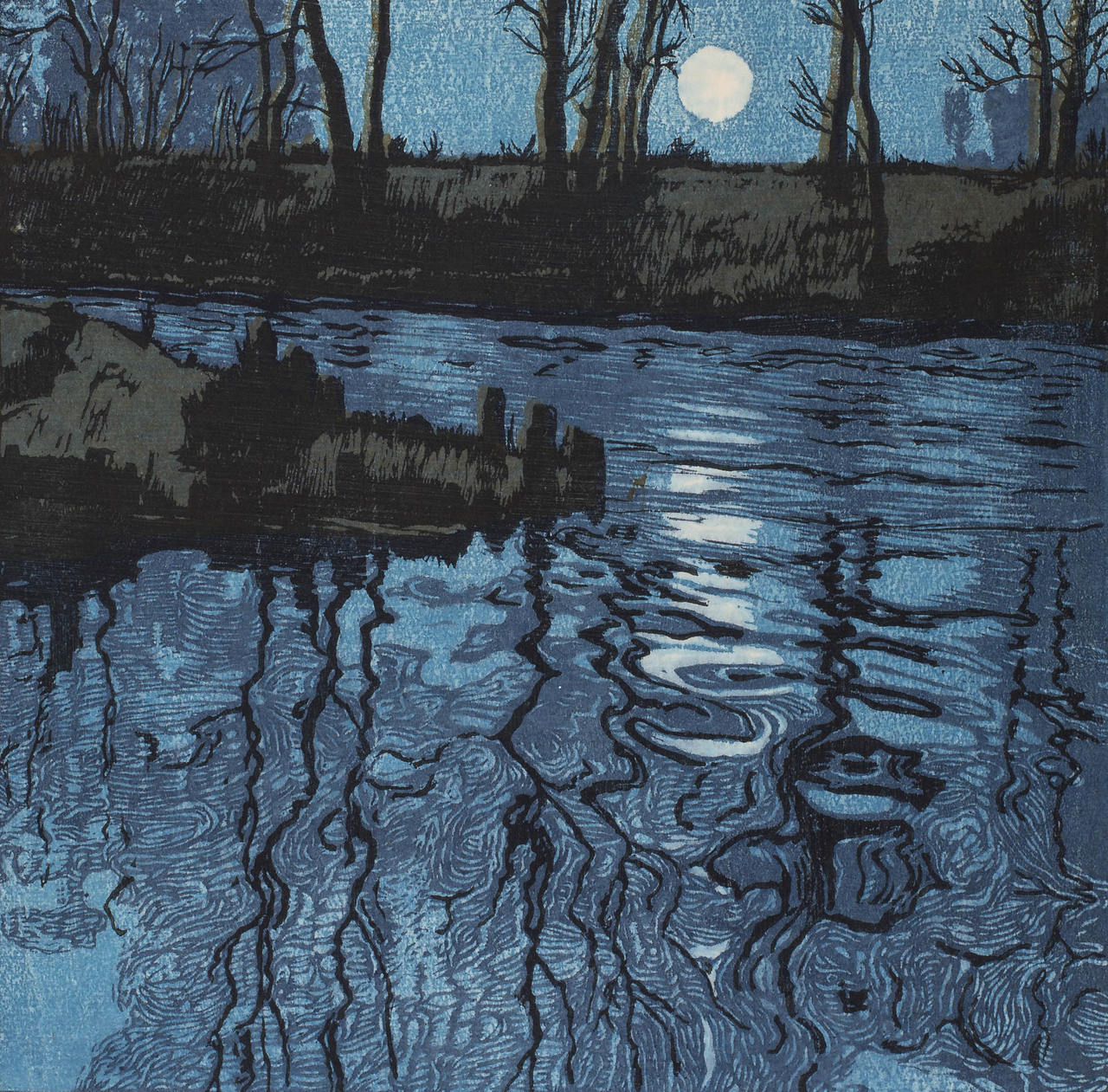 The Blue Pond 1904 Hugo Henneberg