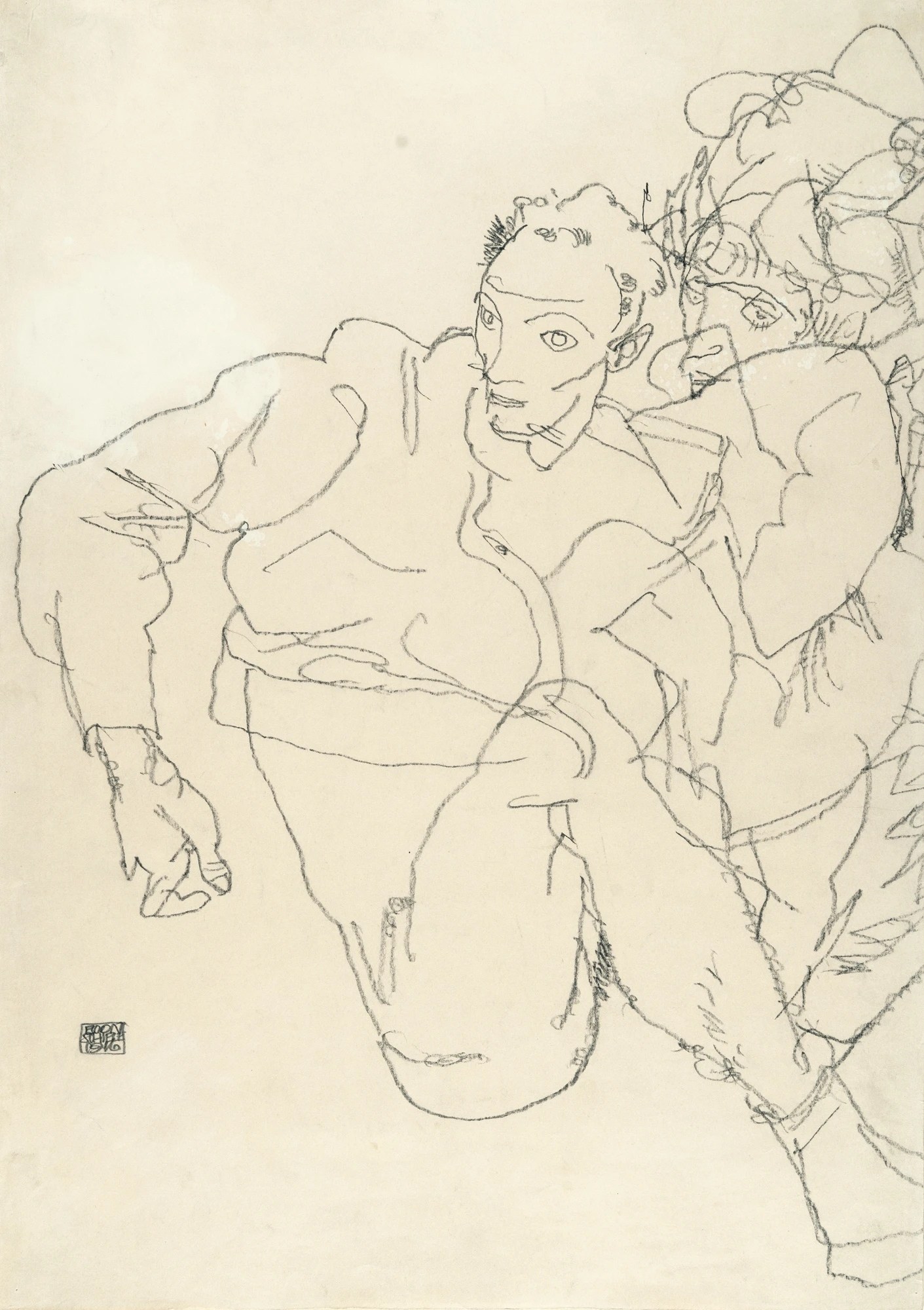 Seated Couple, Schiele and His Wife 1916 Egon Schiele