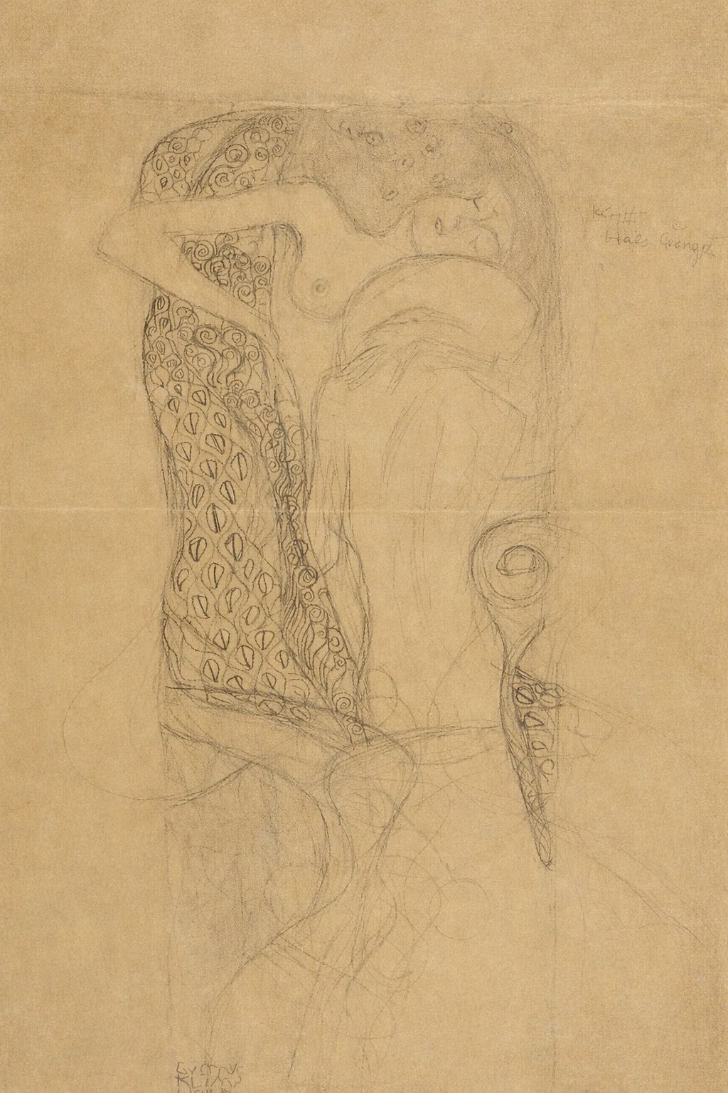 Composition Study for Watersnakes I, 1904 – Gustav Klimt