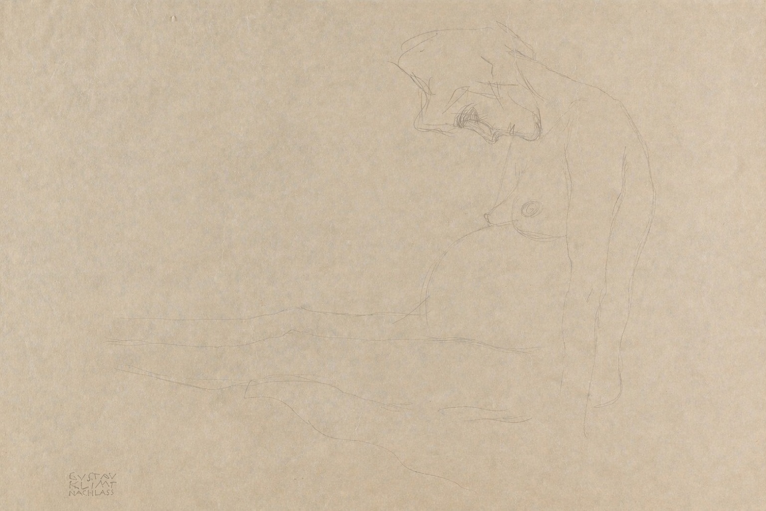 Seated Pregnant Woman with Legs Extended 1904/05 Gustav Klimt