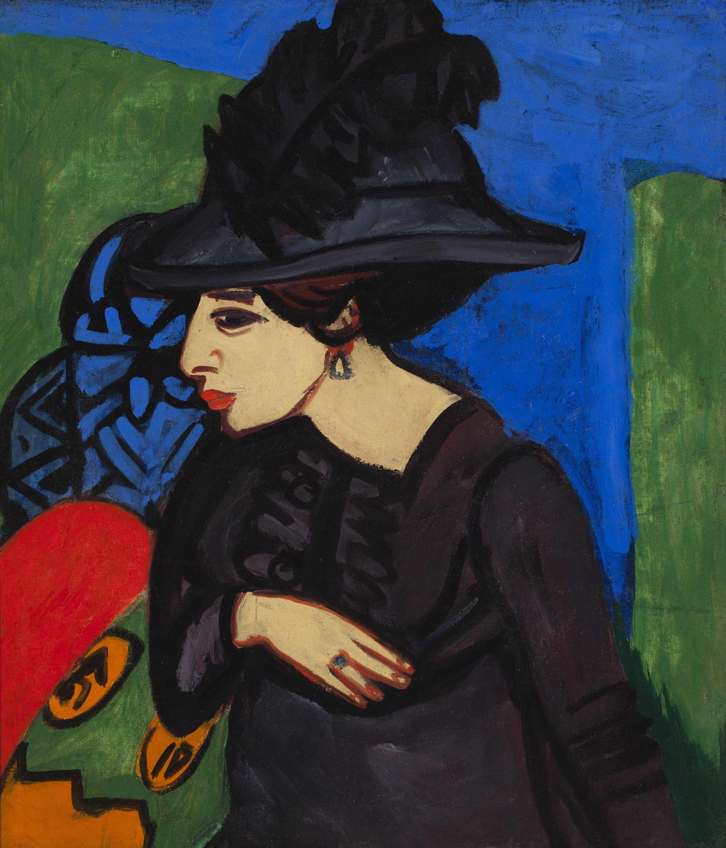 Dodo with a Feather Hat, 1911 – Ernst Ludwig Kirchner