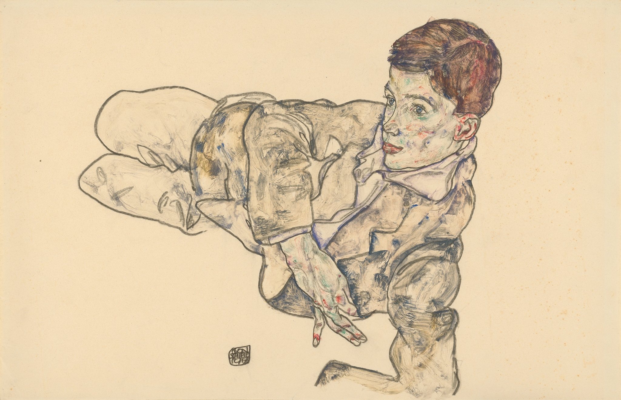 Reclining Boy, 1917 – Egon Schiele