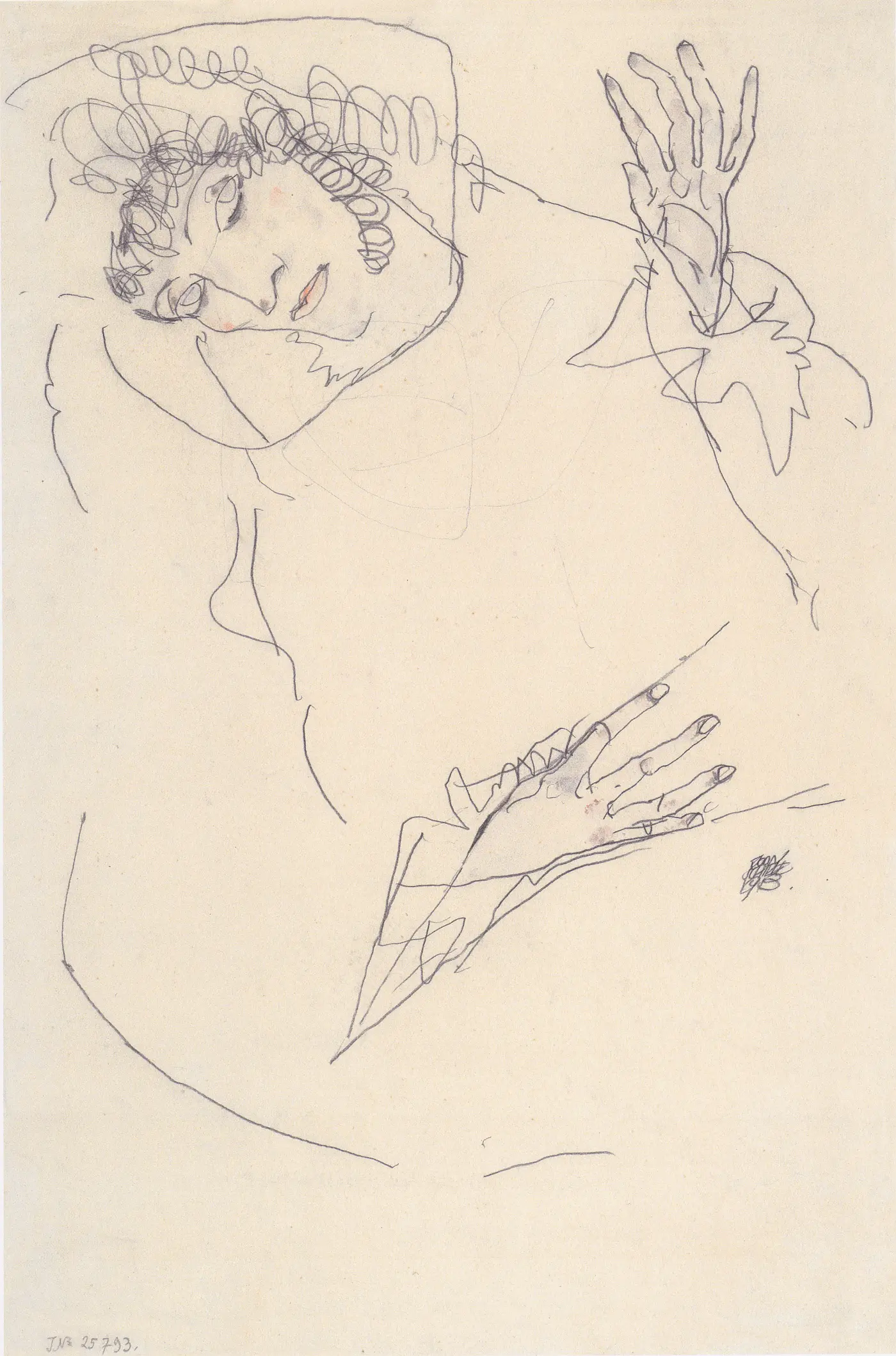 Reclining Woman with Inclined Head, 1913 – Egon Schiele