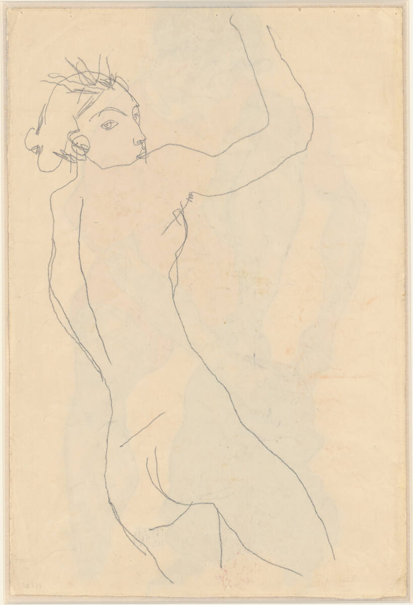 Female Nude from Behind, 1914 – Egon Schiele